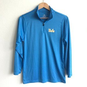 UCLA Athletics Quarter Zip Pullover Long Sleeve Jacket Running Sports Fits M